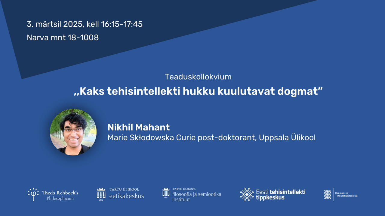 Nikhil Mahanti loengut tutvustav flaier